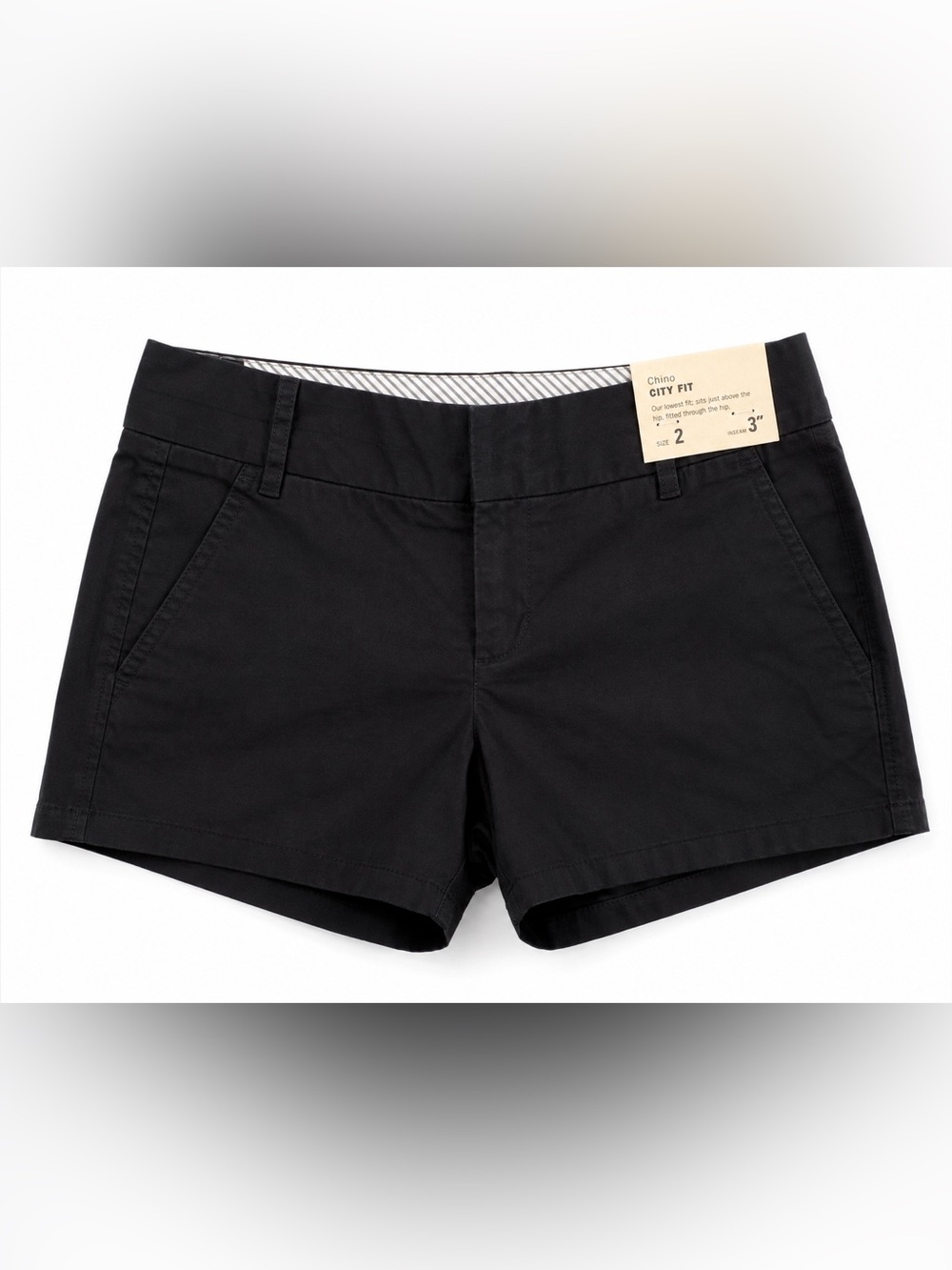 J.Crew Broken-In Chino City Fit Shorts Size 2 Black NWT 3” Inseam